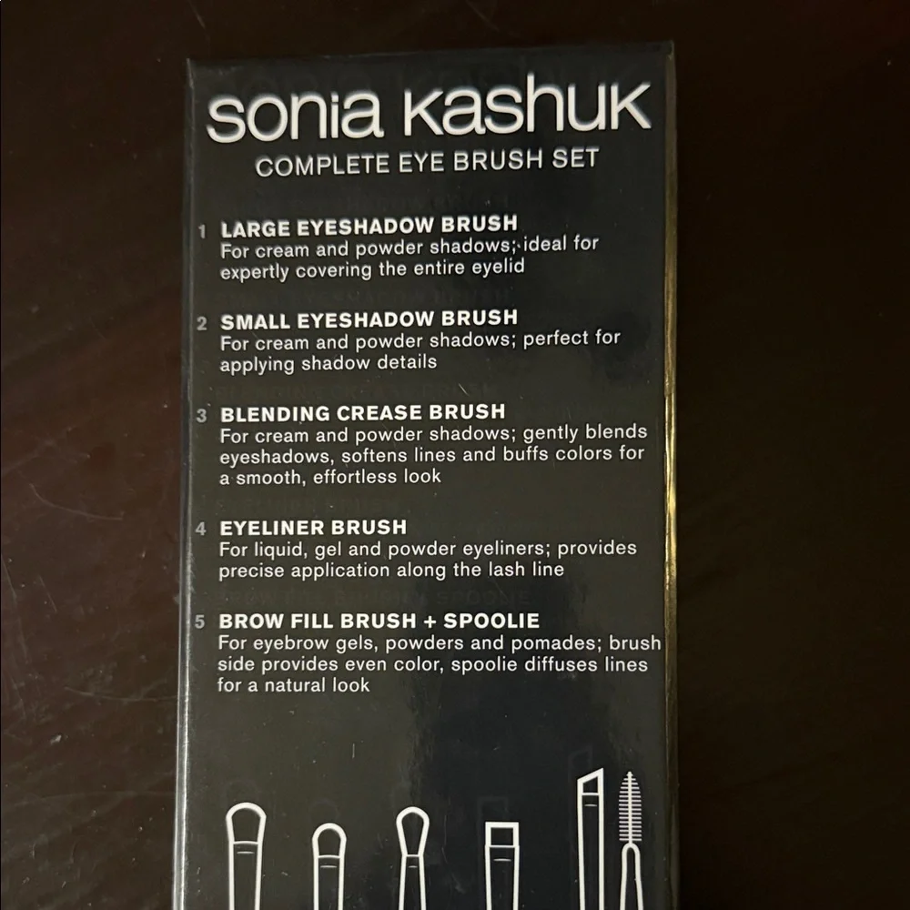 Sonia Kashuk NWT Essential Champagne Gold Eye Brush Set (5) Gorgeous - Picture 2 of 3